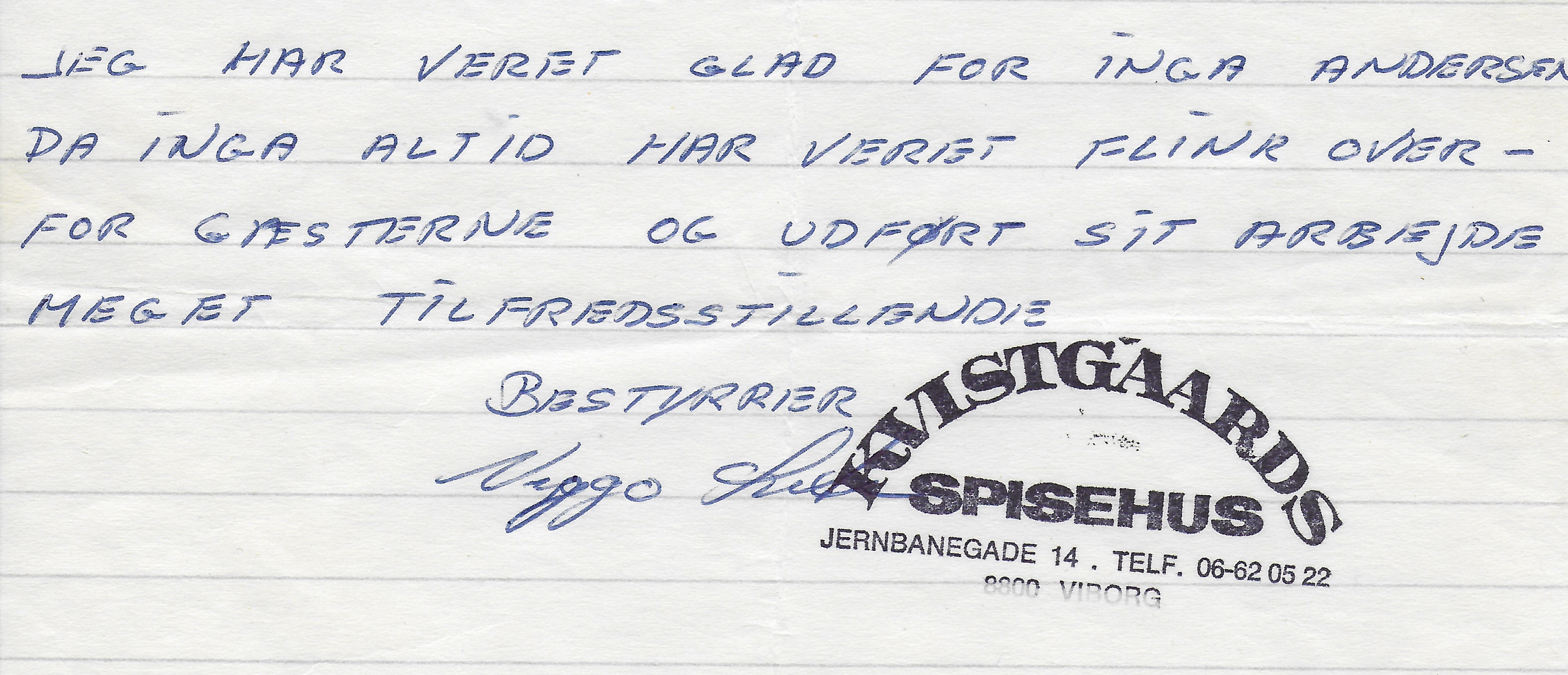 Inga i Kvistgaards Spisehus